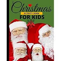 Christmas Activity Book for Kids: Fun Children's Coloring Book for Xmas (Green Cover Edition)