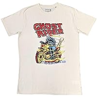 Marvel T Shirt Ghost Rider Bike Official Mens Sand