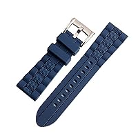 20mm 22mm 23mm Rubber watchband Strap Men Women WATCHBAND for AR Watch (Color : Black, Size : 20mm)