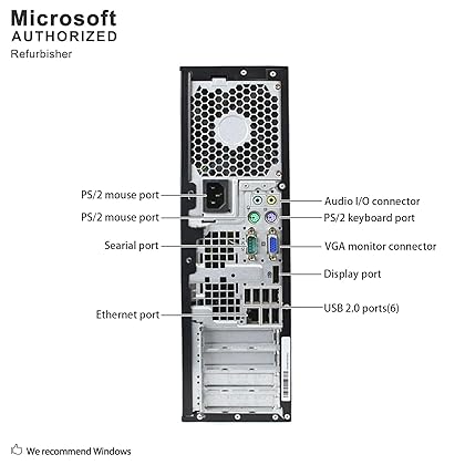 HP 8100 Desktop Computer Intel i5 3.2GHz Processor 8GB Memory 1TB HDD Genuine Windows 10 Professional (Renewed)