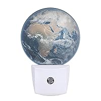 Planet Night Lamp Earth with Continents Oceans Plug-in Night Lights for Boys Girls Room, Dusk to Dawn Sensor Wall Light for Stairway/Hallway/Kitchen