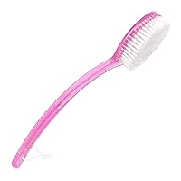 Long-Handle Bath/Shower Body Brush and Back Scrubber with Hard Bristles for Deep Skin Cleansing and Exfoliating - Pink