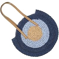 Beach Bag Straw Bag Hand Woven Straw Bag, Straw Bag, Round Women Handbag Handmade Shoulder Bag Summer Beach Bag Woven (Color : C Handbag)