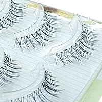 5 Pairs Makeup Very Natural Looking False Eyelashes Ultra Thin Clear Band Soft Korean Fake Eye Lashes Handmade Eyelash Extension (A05)