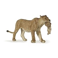 Papo Wild Animal Kingdom Figure, Lioness with Cub, Multicolor (50043) , 6.5cm
