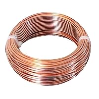 10 AWG Bare Copper Wire 50 Ft Coil Single Solid Copper Wire 99.9% Pure