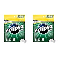 ECLIPSE Spearmint Sugarfree Chewing Gum, 180 piece bag (Pack of 2)