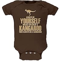 Always Be Yourself Kangaroo Brown Soft Baby One Piece