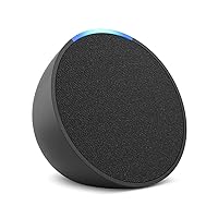 Amazon Echo Pop | Compact smart speaker with Alexa | premium Alexa features available for purchase | Charcoal