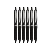 PILOT Dr. Grip FullBlack Refillable & Retractable Ballpoint Pen, Medium Point, Black Ink, 6 PACK