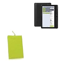 BoxWave Case Compatible with Dcenta C12828 eReader (7 in) - Velvet Pouch, Soft Velour Fabric Bag Sleeve with Drawstring - Olive Green