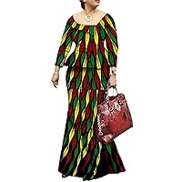 African Dresses for Women Bazin Riche Ankara Print Dashiki Dress Wax Batik Private Custom