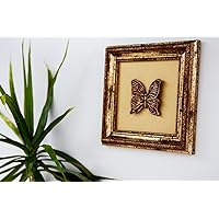 Brown butterfly wall art (7.87x7.87) in