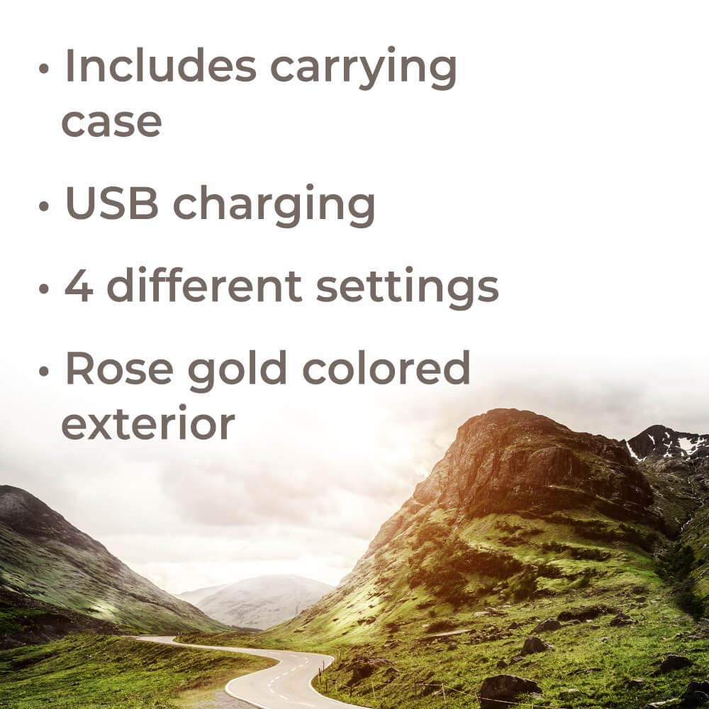 Plant Therapy Rose Gold Portable Diffuser Travel Pack, Includes The Travel Essential Oil Blend 10 mL (1/3 oz) 100% Pure, Undiluted, Natural Aromatherapy, Therapeutic Grade
