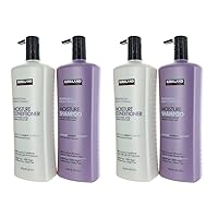 Kirkland Signature Professional Salon Formula Shampoo & Conditioner Bundle- Includes Two Salon Formula Moisture Shampoo (33.8 Fl. Oz Each) and Two Salon Formula Conditioner (33.8 Fl. Oz Each)