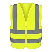 53948A High-Visibility Safety Vest with Reflective Strips for Emergency