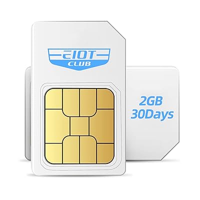 Prepaid SIM Card | 2GB 30-Day 4G LTE - USA Compatible with AT&T and  T-Mobile Networks for Unlocked IoT Device(NOT for Voice/Text Service. for  Data Use