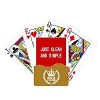 Just Clean and Simple Art Deco Fashion Royal Flush Poker Playing Card Game