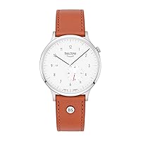 Bruno Söhnle 17-13212-261 Brunello I Men's Watch, Quartz, Stainless Steel Case, Sapphire Glass, Leather Strap, with Pin Buckle, 3 Bar, silver, Strap.