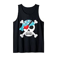 Valentines Day T Shirt - Pirate Skull Valentine T shirt Tank Top