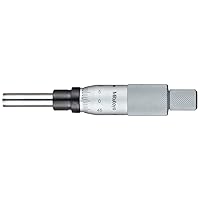Mitutoyo 153-203 Micrometer Head, Non-Rotating Spindle, 0-25mm Range, 0.01mm Graduation, +/-0.003mm Accuracy, Plain Thimble, Flat Face