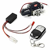 1/10 Remote Control Car Warn Winch Easily Rebuildable 1:10 SCX10 Crawler Warn 9.5cti Winch+Remote Control Receiver Kit for RC Car 1/10 Winch Wireless Remote Controller Spare Part