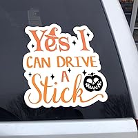 Halloween Car Decal,Decorative Wall Sticker Decals Halloween Yes I Can Drive A Stick Decorative Decal Stickers for for Car Window Truck Laptop Decor Wall Art Mural 8