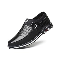 Men’s Oxford Derby Orthopedic Leather Shoes Formal Business Dress Sneakers Casual Walking Driving Slip-on Penny Loafers