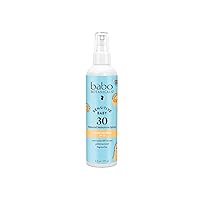Babo Botanicals Sensitive Baby Mineral Sunscreen Spray SPF30 - Natural Zinc Oxide - Non-Aerosol – Face & Body - Fragrance-Free - Water Resistant - For Babies & Kids - Various Versions