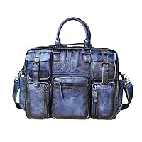Men Leather Handbag Business Briefcase Document Laptop Case Attache Portfolio Bag
