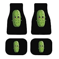 Pickle Cucumbers 4-Piece Car Mat Set All Weather Car Floor Mats Decorative Universal Car Mats