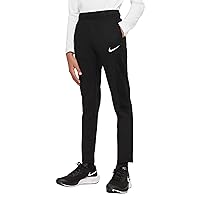 Nike Boys' Sport Training Pants Dri-FIT Training Pants (Small, Black/Black/White)