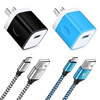USB C Wall Charger for Google Pixel 8 Pro 7a 7 7 Pro 6a 6,Samsung Galaxy A15 S24 S23 S22 S21 A55 A54 A53 A34 A14 A32, USB Power Adapter Fast Phone Charger Cube Wall Plug Adapter Block 3ft USB C Cable