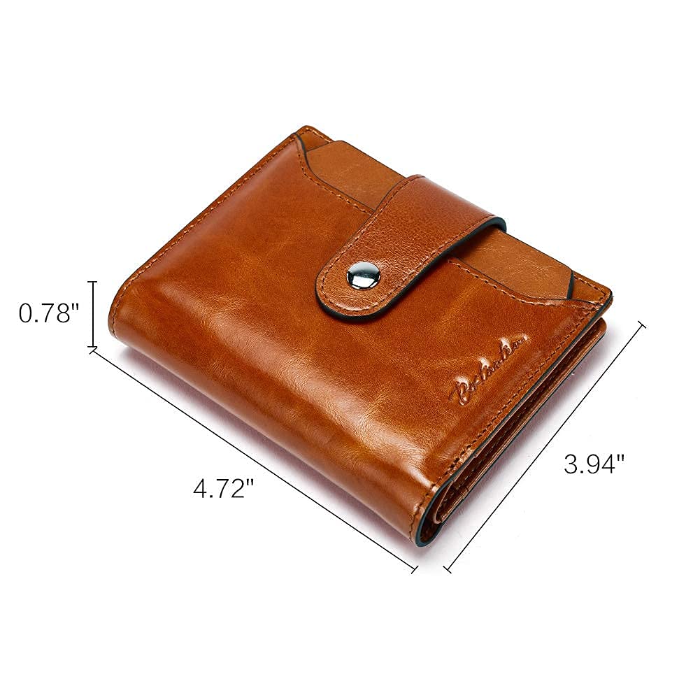 BOSTANTEN Women Leather Wallet RFID Blocking Small Bifold Zipper Pocket Wallet and Leather Briefcase Messenger Satchel Bags Laptop Handbags for Women