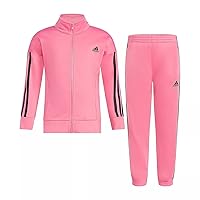 adidas Girls Zip Front Classic Tricot Jacket and Joggers SetTricot Track Set