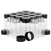 Glass Vials 20ml 20-Pack with Screw Caps - Small Bottles for Essential Oil, Anointing Oil- Clear Vials with Lids - Sample and Liquid Sample Bottles - Borosilicate Container