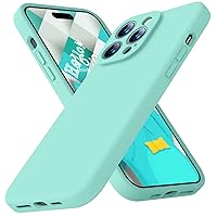 Ktele Compatible with iPhone 14 Pro Case, AB-Grade Liquid Silicone Case, [Four Corner 50+Tiny Airbags Shockproof] [Soft Microfiber Lining Anti-Scratch] Camera All-Round Protection Case - Sea Blue