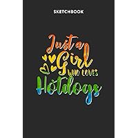 Fashion Sketchbook for Girls with Figure Templates - Just A Girl Who Loves Hotdogs Rainbow Design
