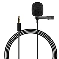Car Microphone for Stereo 3.5mm Plug and Play Wired Mic Compatible with Vehicle Head Unit Radio, Noise Canceling, Lavalier Clip