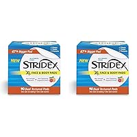 Stridex XL Face Body Pads, 90 Count (Pack of 2)
