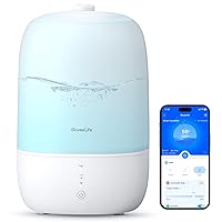 Smart Humidifiers for Bedroom, 3L Top Fill Cool Mist Humidifiers with Essential Oil Diffuser, Humidity Control, WiFi Air Humidifier with Night Light, for Baby, Plants, Home, Work with Alexa