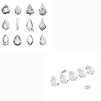 H&D Clear Crystal Chandelier Lamp Lighting Drops Pendants Balls Prisms Hanging Glass Prisms Parts Suncatcher Home/House Decor