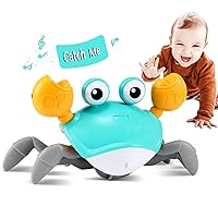 control future Crawling Crab Baby Toy - Infant Tummy Time Toys 3 4 5 6 7 8 9 10 11 12 Babies Boy 3-6 6-12 Learning Crawl 9-12 12-18 Walking Toddler 36 Months Old Music Development 1st Birthday Gifts