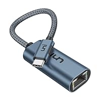 uni USB C to Ethernet Adapter, Driver Free RJ45 to USB C [Thunderbolt 3/4 Compatible], 1Gbps Type-C Gigabit Ethernet LAN Network Adapter for MacBook Pro/Air, iPhone 15 Pro/Max, XPS - Midnight Blue