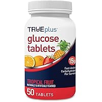 Glucose Tablets, Tropical Fruit Flavor - 50ct Bottle