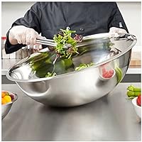 Extra Large 30 QT Stainless Steel Mixing Bowl Bowls Standard Weight Commercial Kitchen Pampered Diameter 22 Inches Height 7 1/2 Inches of Set