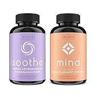 WellPath Wellness Bundle: Thyroid & Hormone Balance + Brain Support Supplements for Women - 60 Cts Each