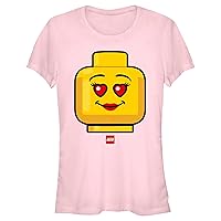 Fifth Sun Women's Lego Iconic Heart Eyes Junior's Short Sleeve Tee Shirt
