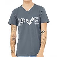 Soccer Love V-Neck T-Shirt - Soccer Enthusiast Apparel- Soccer Present