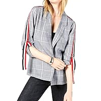 Womens Striped Sleeve Blazer Jacket
